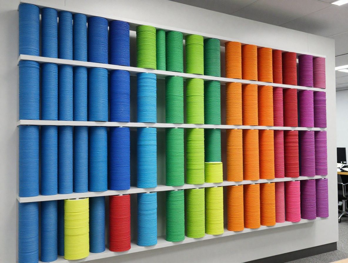 Визуализация работы большой языковой модели с потоками данных и нейронными связями на синем фоне